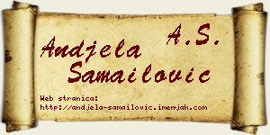 Anđela Samailović vizit kartica